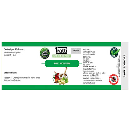 1ratti Bael Powder (1000gm Each)