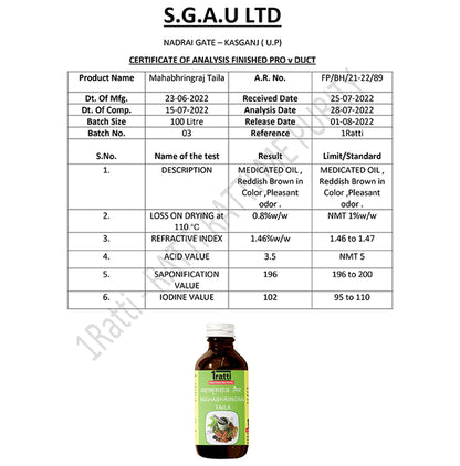 1ratti Mahabhringraj Taila