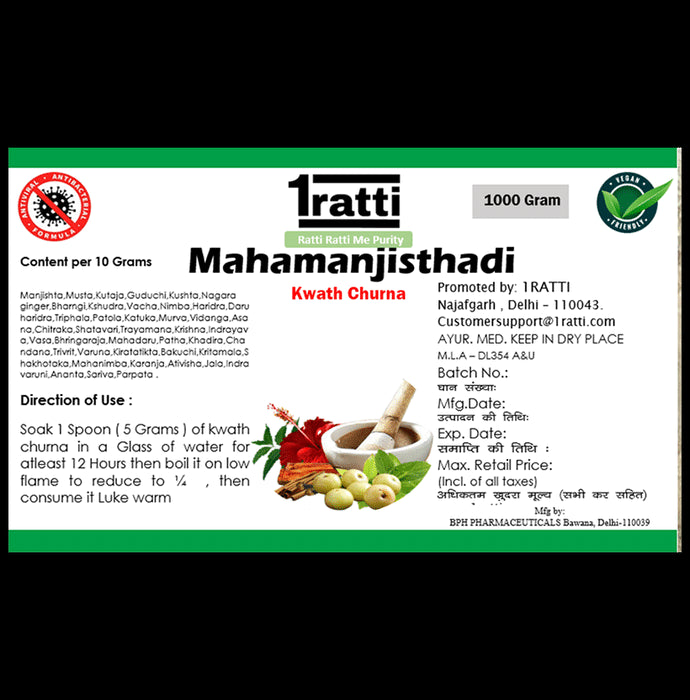 1ratti Mahamnjisthadi Kwath Churna