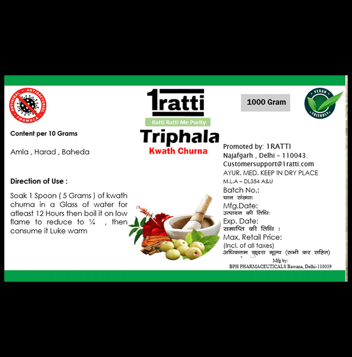 1ratti Triphala Kwath Churna