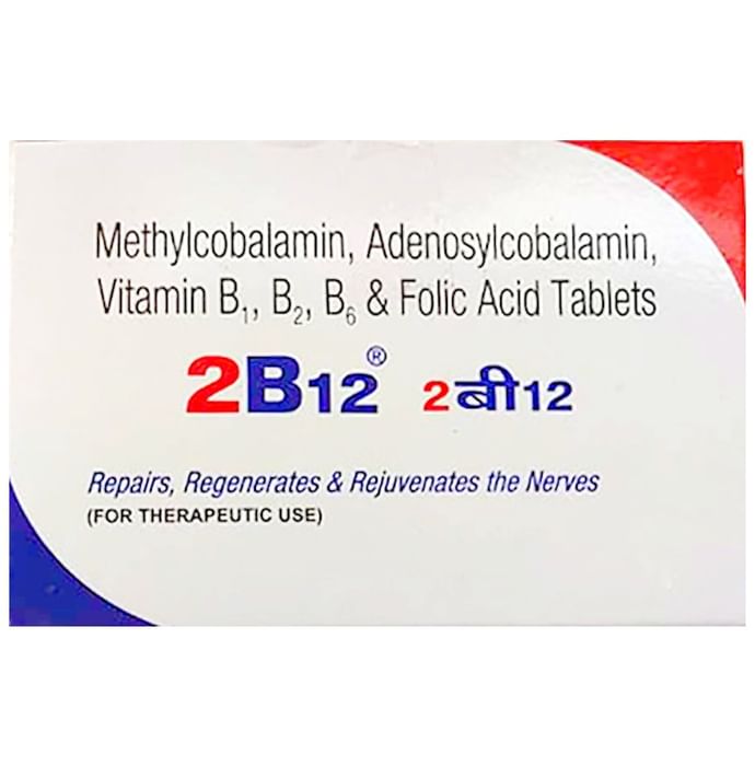 2 B12 Tablet with Methylcobalamin & Folic Acid - Classic Derma