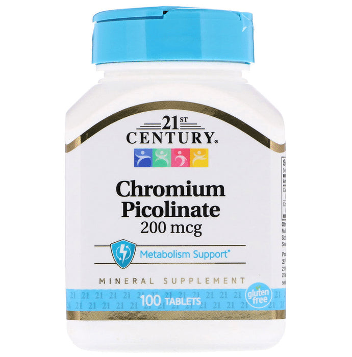 21st Century Chromium Picolinate 200mcg Tablet - Classic Derma