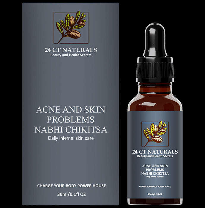 24 CT Naturals Acne and Skin Problems Nabhi Chikitsa Oil - Classic Derma