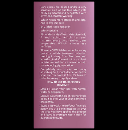 24 CT Naturals Dark Circle Remover Oil