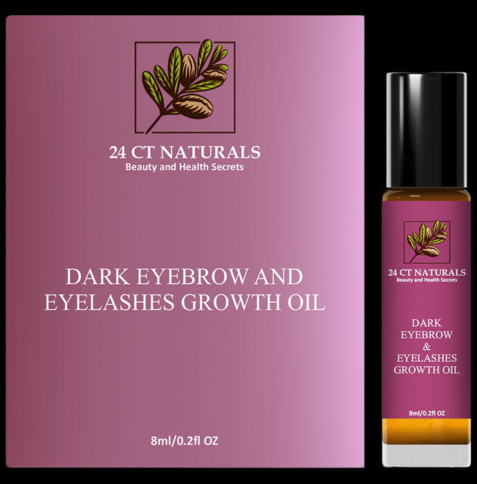 24 CT Naturals Dark Eyebrow and Eyelashes Growth Oil - Classic Derma