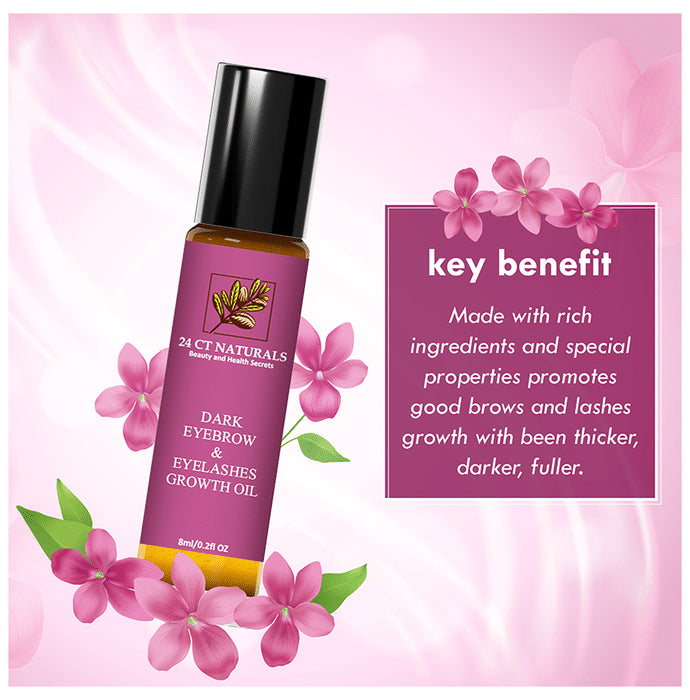 24 CT Naturals Dark Eyebrow and Eyelashes Growth Oil
