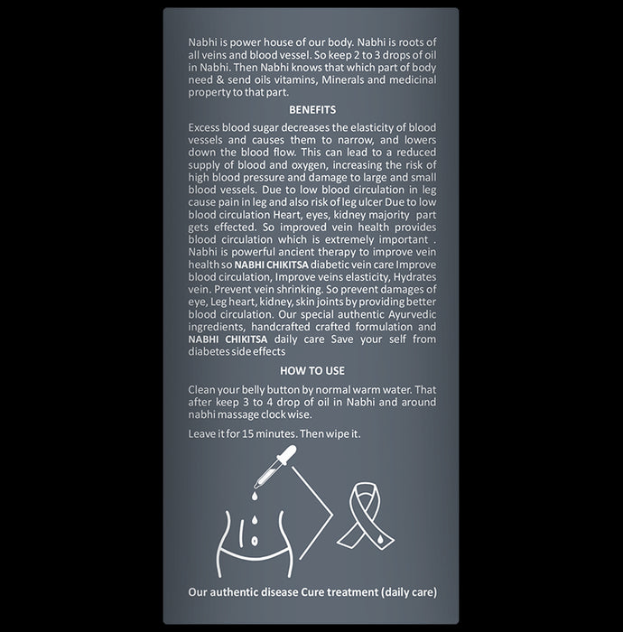 24 CT Naturals Diabetic Vein Care Nabhi Chikitsa Oil