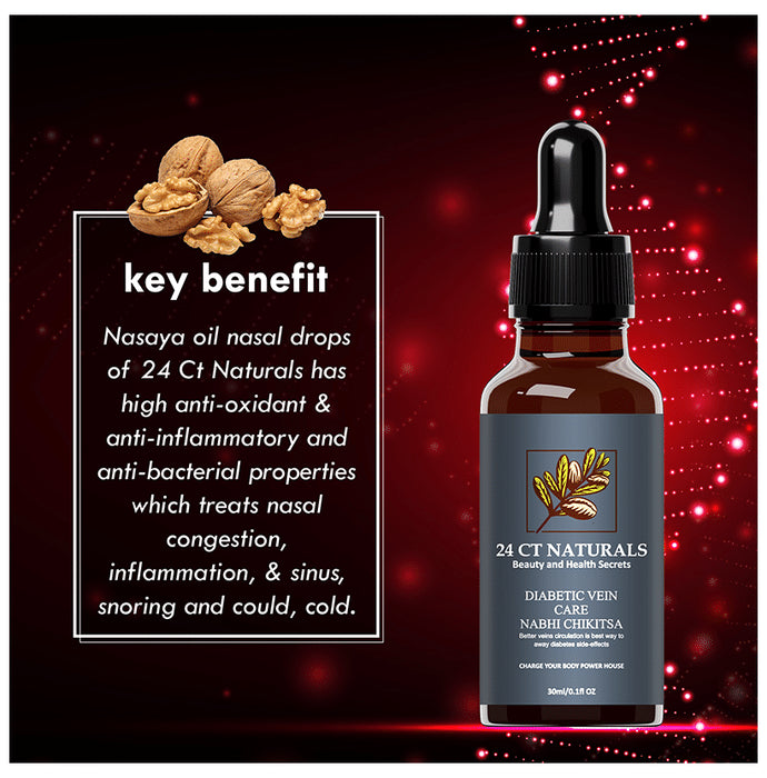 24 CT Naturals Diabetic Vein Care Nabhi Chikitsa Oil