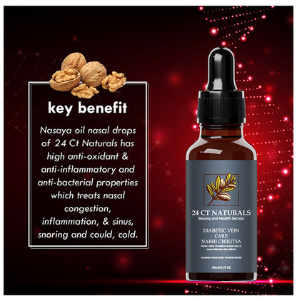 24 CT Naturals Diabetic Vein Care Nabhi Chikitsa Oil