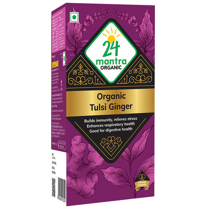24 Mantra Organic Tulsi Ginger Tea - Classic Derma