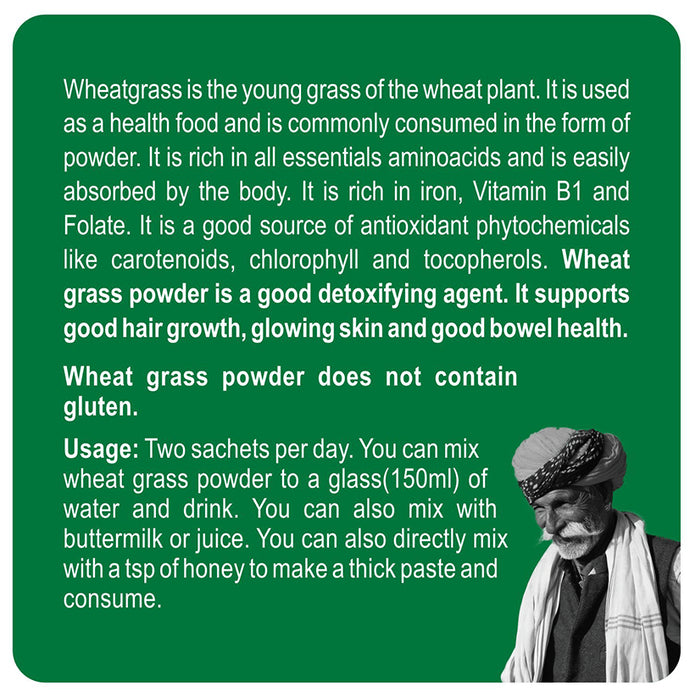 24 Mantra Organic Wheat Grass Powder Sachet (3gm Each)