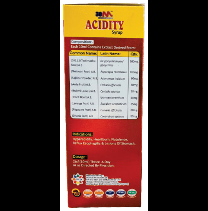30M Acidity Syrup (200ml Each) Sugar Free