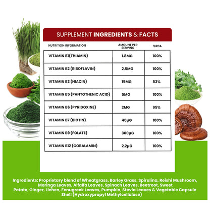 360° Love Vitamin B Complex Veg Capsule