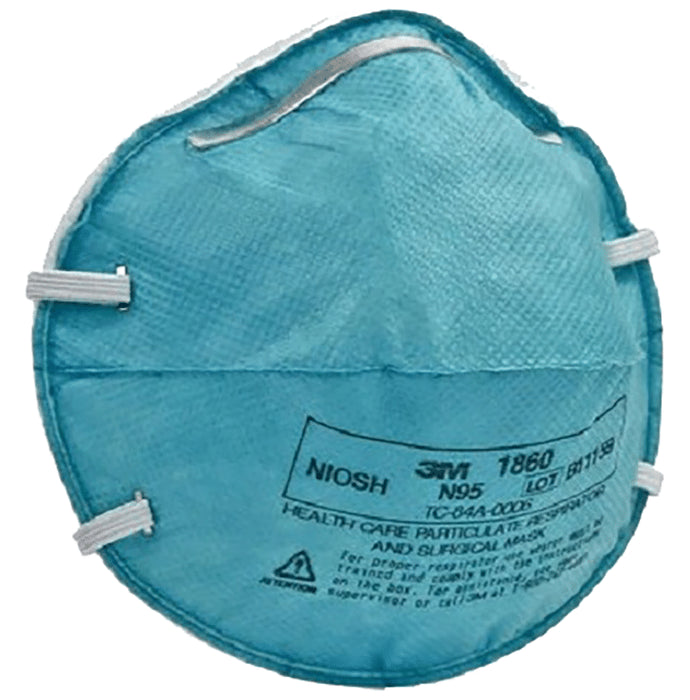 3M N95 1860 Health Care Particulate Respirator & Surgical Mask Teal Blue - Classic Derma