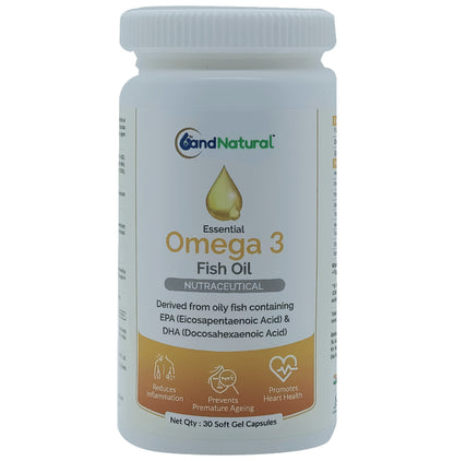 6th and Natural Essential Omega 3 Fish Oil Softgel Capsule - Classic Derma