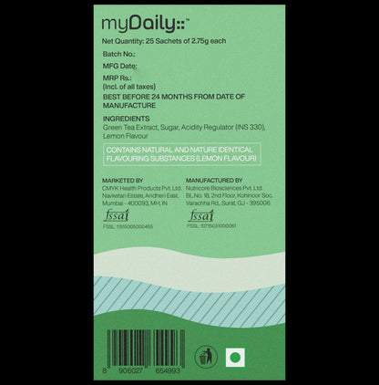 6X Green Tea for Weight Loss and Anti-Aging (2.75gm Each) Lemon