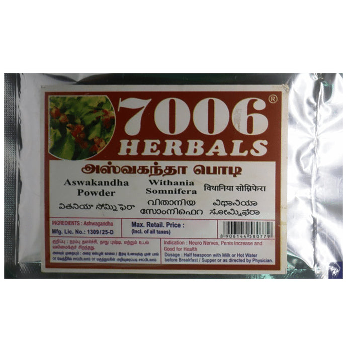 7006 Herbals Ashwagandha Powder - Classic Derma