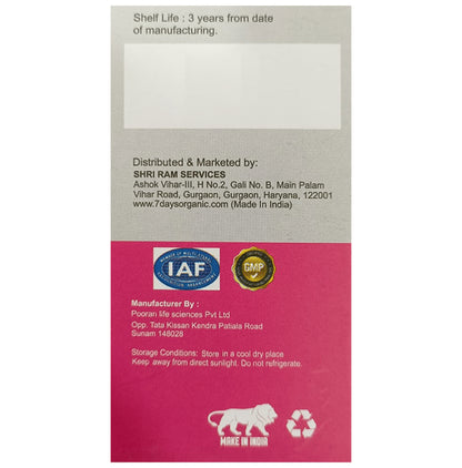 7Days 100% Organic & Natural Women Feeling Veggie Capsule