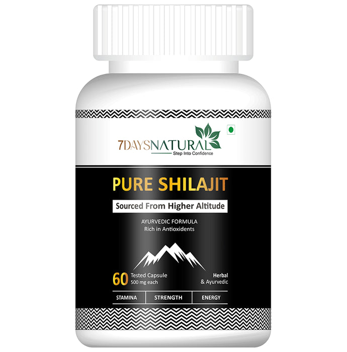 7Days Shilajit 500mg Capsule - Classic Derma