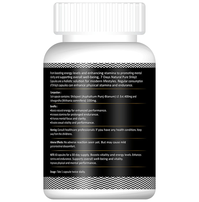 7Days Shilajit 500mg Capsule