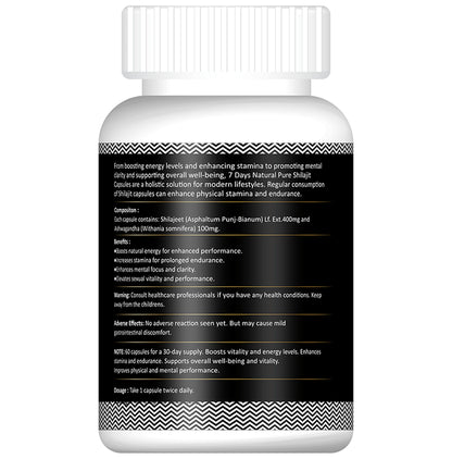 7Days Shilajit 500mg Capsule