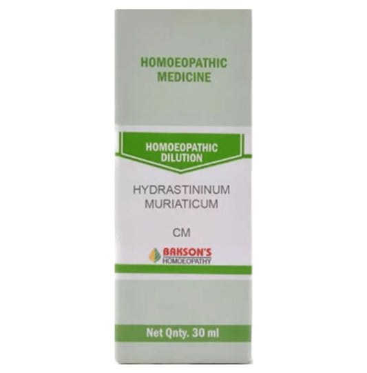 Bakson's Homeopathy Hydrastininum Muriaticum Dilution CM - Classic Derma