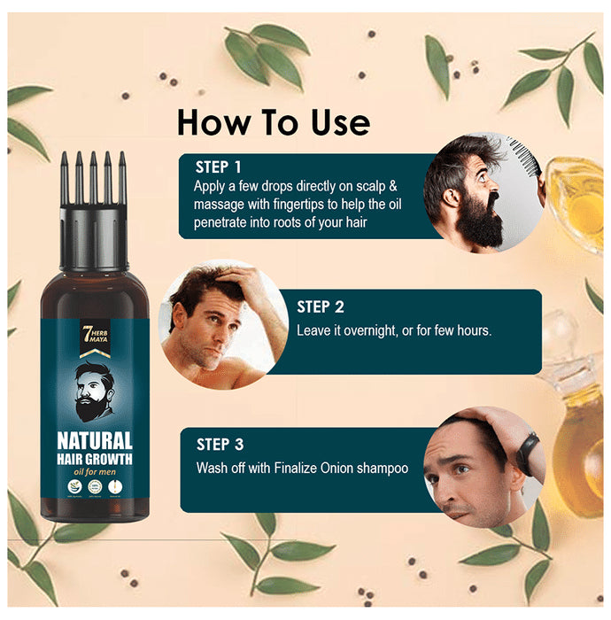 7Herbmaya Natural Hair Growth Oil for Men