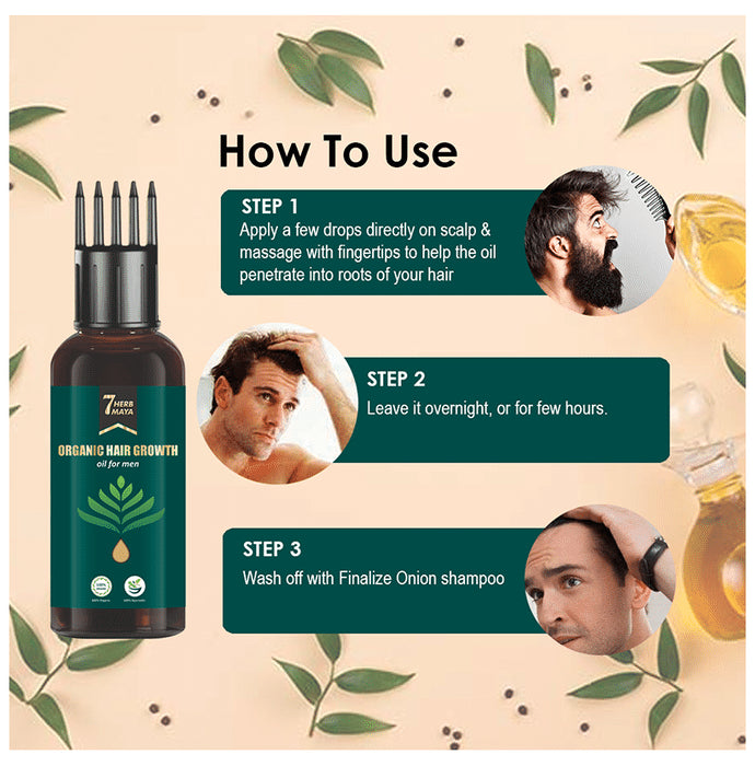 7Herbmaya Organic Hair Growth Oil for Men