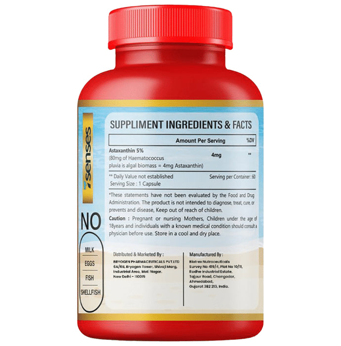 7Senses Astaxanthin 4mg Vegetarian Capsule (60 Each)
