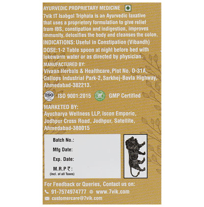 7vik Isabgol Triphala Churna Orange