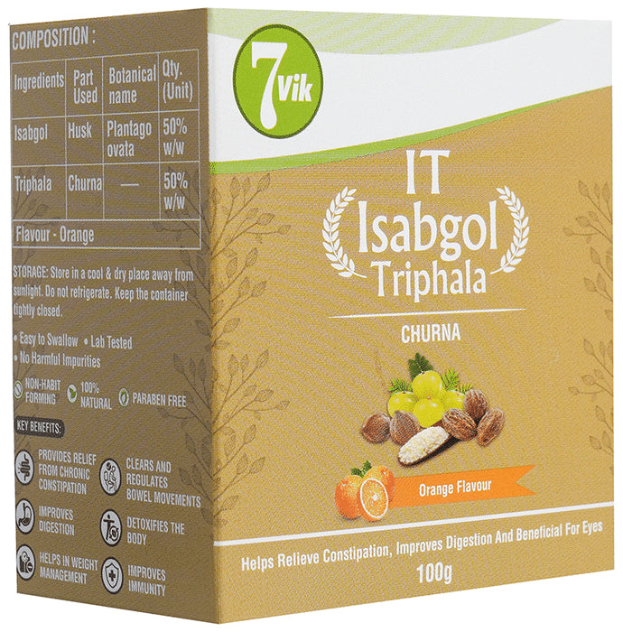 7vik Isabgol Triphala Churna Orange