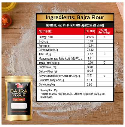 8AM Bajra Pearl Millet Flour Gluten Free