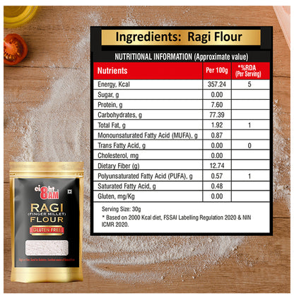 8AM Ragi Finger MIllet Flour Gluten Free