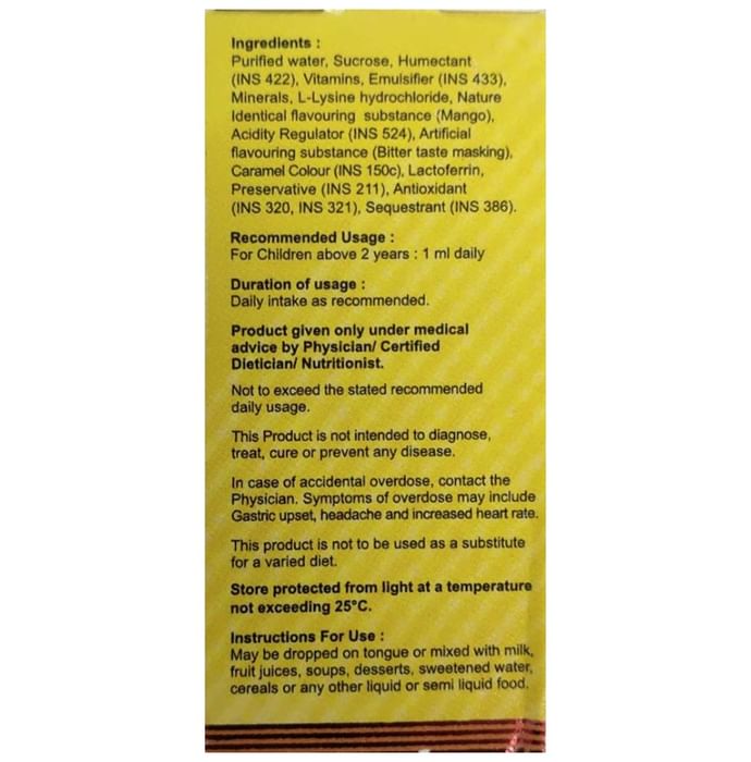 A to Z NS+ | Multivitamin and Multimineral Oral Drops Oral Drops Mango