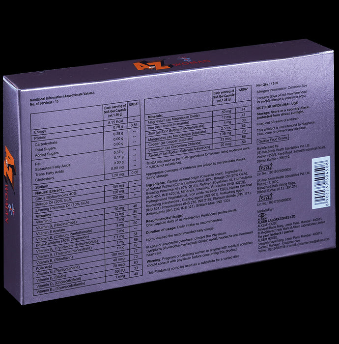 A to Z Women Capsule with Multivitamins, Multiminerals & Natural Extracts