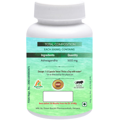 Aachman Veda Ashwagandha Capsule 500mg for Overall Strength (60 Each)