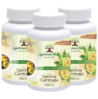 Aachman Veda Garcinia Cambogia 500mg 60% HCA Weight Loss Capsule (60 Each) - Classic Derma