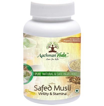 Aachman Veda Safed Musli Virility & Stamina Capsule 500mg (60 Each)