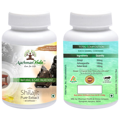 Aachman Veda Shilajit Pure Extract Capsule (60 Each)