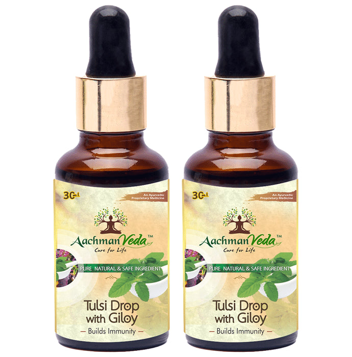 Aachman Veda Tulsi Drop with Giloy (30ml Each) - Classic Derma