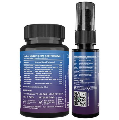 Aadar Combo Pack of Straight Up Capsule 60 and Straight Up Oil 30ml