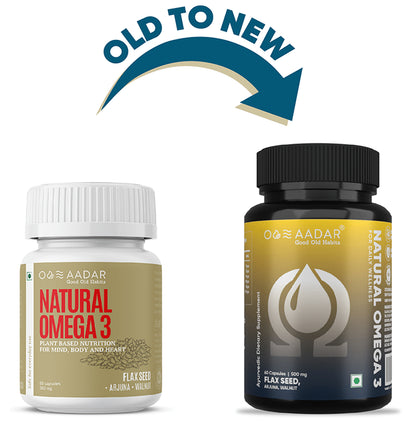 Aadar Natural Omega 3, 500mg Capsule