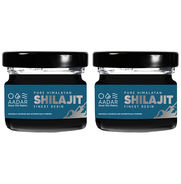 Aadar Pure Himalayan Shilajit Finset Resin (15ml Each) - Classic Derma