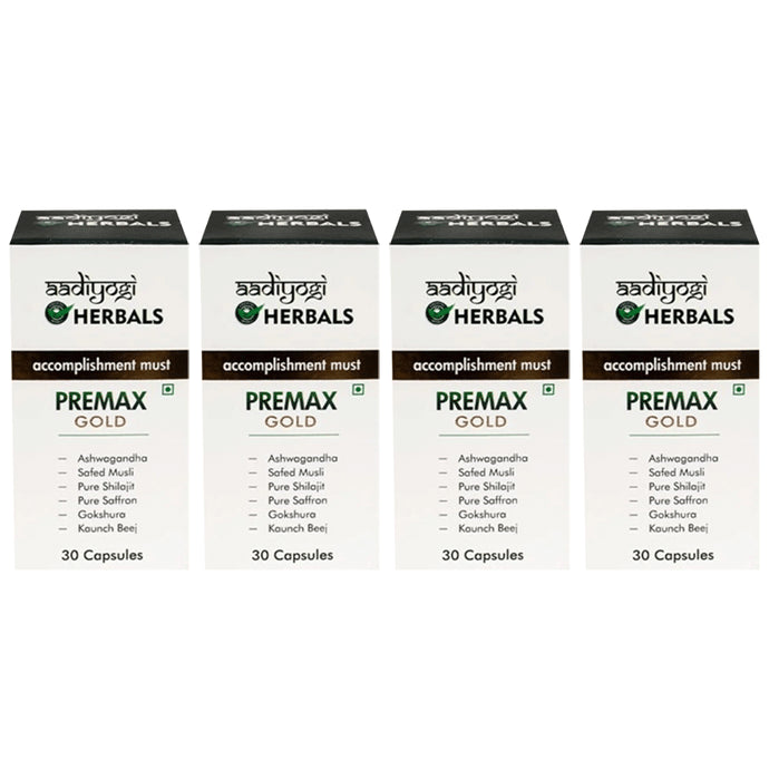Aadiyogi Herbals Premax Gold Capsule (30 Each) - Classic Derma