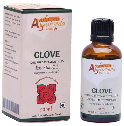 Aashman Ayurveda 100% Pure Steam Distilled Essential Oil (50ml Each) Clove