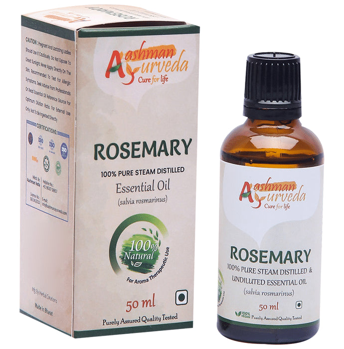 Aashman Ayurveda 100% Pure Steam Distilled Essential Oil (50ml Each) Rosemary
