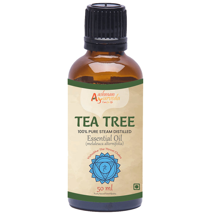 Aashman Ayurveda 100% Pure Steam Distilled Essential Oil (50ml Each) Tea Tree