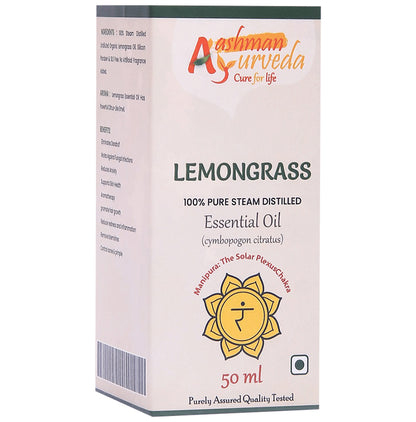 Aashman Ayurveda 100% Pure Steam Distilled Essential Oil Lemongrass - Classic Derma