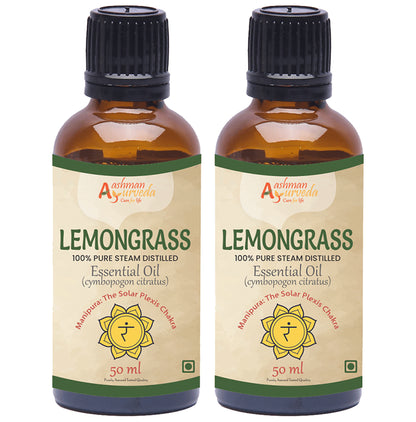 Aashman Ayurveda 100% Pure Steam Distilled Essential Oil Lemongrass - Classic Derma