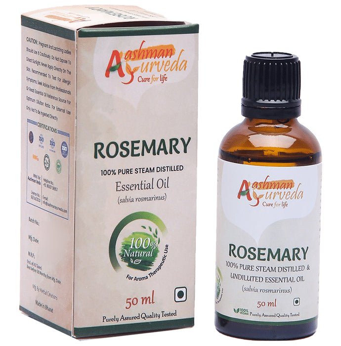 Aashman Ayurveda 100% Pure Steam Distilled Essential Oil Rosemary